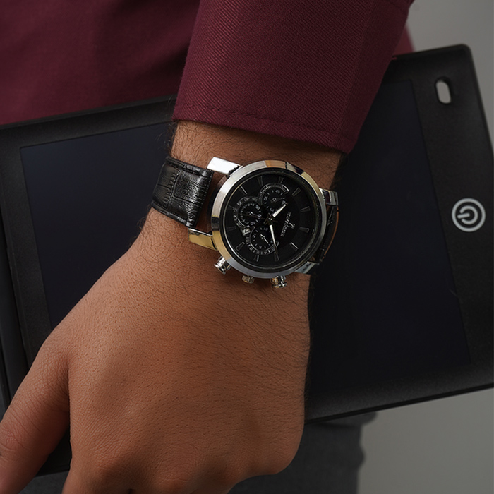 ساعت romanson مشکی نقره ای مدل B62