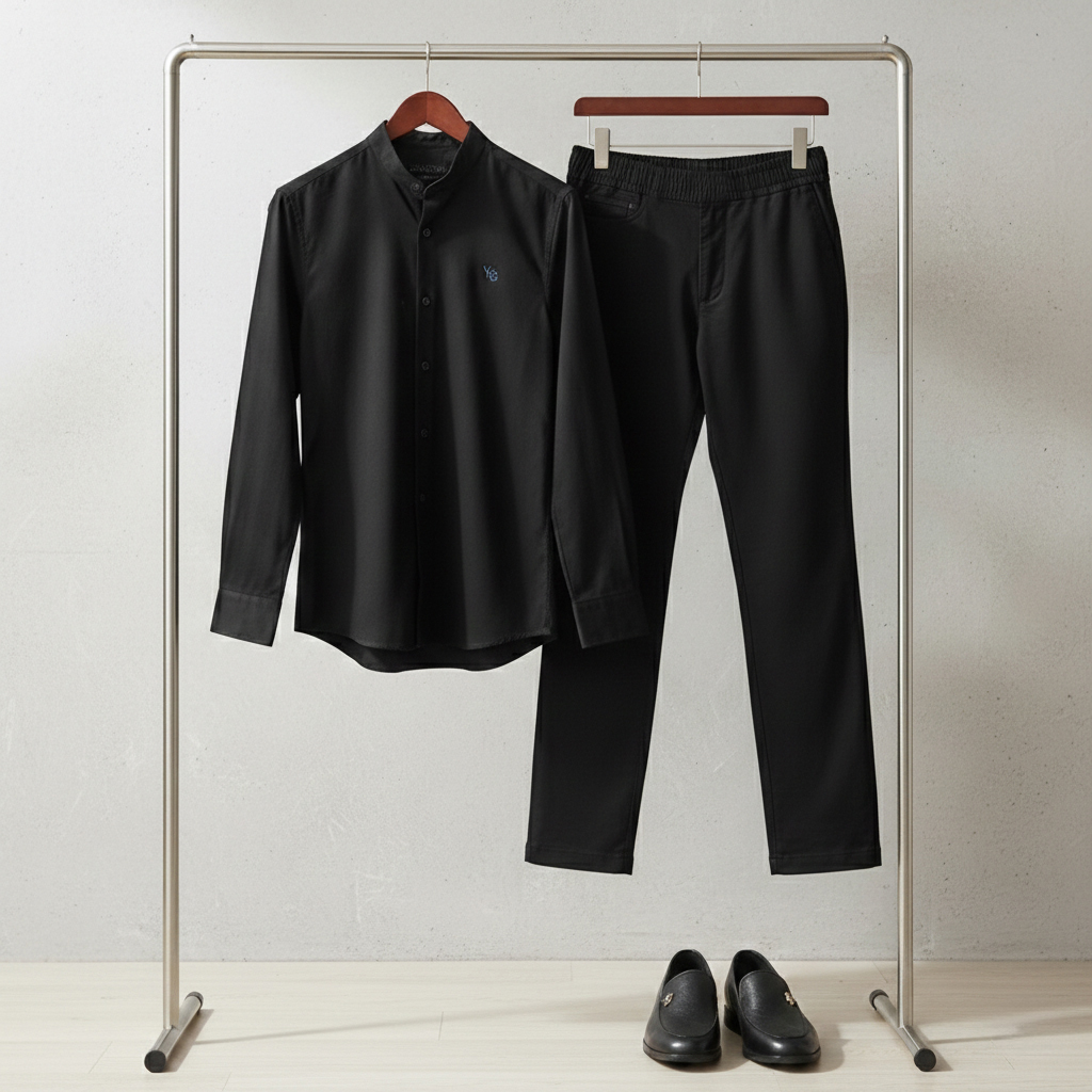 پکیج ست مردانه پیراهن و شلوار و کالج مدل Vafa