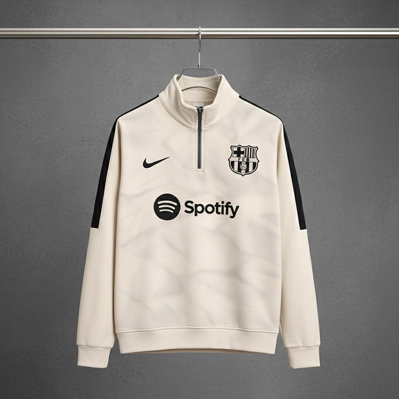 دورس نیم زیپ مدل بارسلونا-کرم