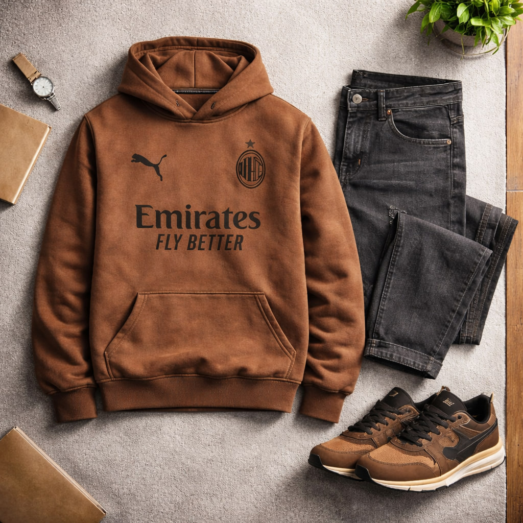 هودی مدل آث میلان-قهوه ای